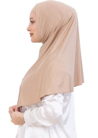 Resim Modish Group Hazır Türban & Başörtü - Viskon Bone Setli Rahat Tesettür Şal İslami Giyim - Koyu Vizon 