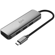 Resim Bix Type-C Usb 3.0 Pd Kart Okuyucu 3 Portlu Çoklayıcı Hub 