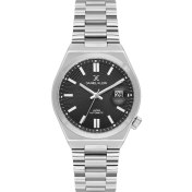 Resim Daniel Klein DKE.1.14044.2 Siyah Gümüş Japan Automatic Kelebek Kilit Çelik Kordonlu Takvimli Otomatik Erkek Kol Saati 