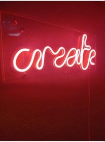 Resim Dekoraven Create Neon Şekiller Işaret Led Dekoratif Duvar Aydınlatması Neon Duvar Yazısı, credraven 