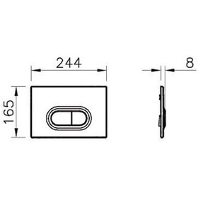 Resim VitrA Loop 740-0940 O Kumanda Paneli. Paslanmaz Çelik 