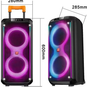 Resim ATAsoft Taşınabilir 40W Büyük Boy Rgb Bluetooth Mikrofonlu Boombox Parti Hoparlör Ndr-1097 