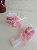 Resim CAN BUTİK Çiçekli Anne Bebek Tac Ve Bandana Set 