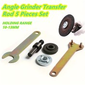 Resim 5'li Metal Açı Öğütücü Transfer Çubuğu Seti - 10-13mm, Dayanıklı Manuel-Elektrik Dönüşüm Kiti Tutma Aralığı ile, Tabanca Matkabı Modifikasyonu & Elektrik Dönüşüm Başlıkları için İdeal, Çok Yönlü Araç Modifikasyonu|Fonksiyonel Tasarım|Güvenli Bağlantı Tasarımı, Öğütücü Elektrikli Alet 