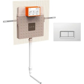 Resim Vitra V8 Gömme Helataşı Set Rezervuar Set (768-1700-01 + 740-0680) 