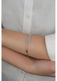 Resim 14 Ayar Beyaz Altın Taşlı Düğün Seti 76 