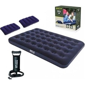 Resim Bestway Pavillo Çift Kişilik Şişme Yatak + Pompa + 2 Yastık - Lacivert 67002 BW131 