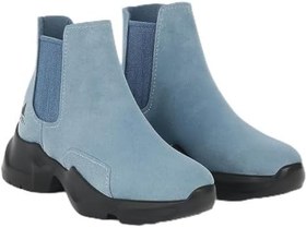 Resim BA0444 Bağcıksız Rahat Yüksek Taban Füme Erkek Spor Yarım Bilek Bot 