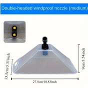 Resim Elmpaly Rüzgara Dayanıklı Çift Başlıklı Püskürtücü Pestisit Bahçe Sulama Ekipmanı 