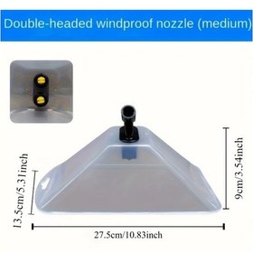 Resim Elmpaly Rüzgara Dayanıklı Çift Başlıklı Püskürtücü Pestisit Bahçe Sulama Ekipmanı 