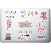 Resim Aksesuar Pink Pembe Temalı Laptop Notebook Tablet Telefon Sticker Set 004 
