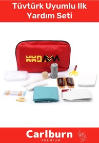 Resim Carlburn Özel Üretim Acil Müdahale Ev Iş Yeri Araba Okul Deprem Ecza Ilk Yardım Bez Çantalı Set 