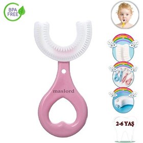 Resim Mas Lord U Tipi Yeni Nesil Diş Fırçası - Pembe - Kalp Model 2-6 Yaş 