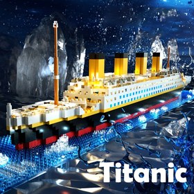 Resim 2170+ adet, Yaratıcı Titanik Yapı Blokları Oyuncak, El Yapımı Yapı Blokları Montajı, ABS Malzeme, Karışık Renk Yapı Blokları Montajı, Doğum Günü Hediyesi için Uygun 