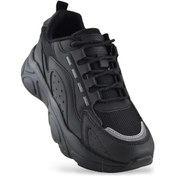 Resim Mp 2076 Rahat Ortopedik Taban Günlük Unisex Spor Ayakkabı Kalın Taban Siyah 