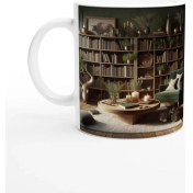 Resim Boğa Burcu Baskılı Kahve Kupası - Zodyak Kütüpanesi Vs2 