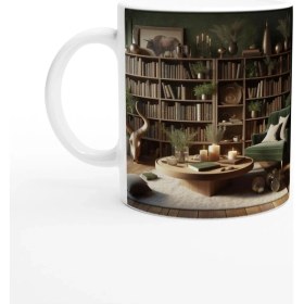 Resim Boğa Burcu Baskılı Kahve Kupası - Zodyak Kütüpanesi Vs2 