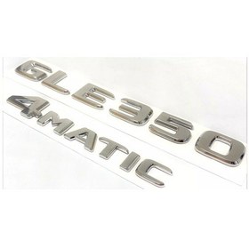 Resim Benz Gle 350 Ve 4matic Krom Bagaj Yazısı Seti 2'li 3m 3d Abs 