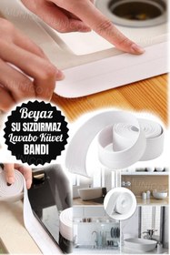 Resim Munico 3.2 Metre Banyo Klozet Küvet Kenarı Su Geçirmez Duvar Sticker Kendinden Yapışkanlı Lavabo Yapışkanlı 