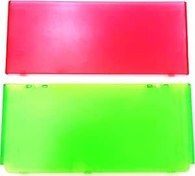 Resim Valley Of The Sun New3DS Ekstra Muhafaza Kılıfı Şeffaf Kabuk Yeşil/Kırmızı Kapak Plakaları 2 ADET Set Değiştirme, Yeni 3DS Küçük El Oyun Konsolu için, DIY Şeffaf Renkli Üst Ön Panel ve Alt Kapak Plakası Seti 