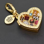 Resim Şık Altın Renkli Kalp Şeklinde Çok Amaçlı Kolye Kutusu, Lüks Tasarım ve Işıklı S75 