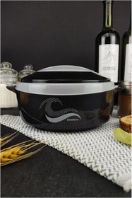 Resim CET PRIME Paslanmaz Çelik Hazneli Yemek Termosu 1000 Ml Siyah - CKR3149 