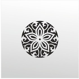 Resim Folyo Sticker Çiçek Deseni Adkpquy340 40cm Uzunluk Siyah 