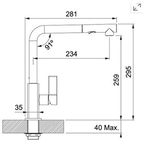 Resim Franke Maris Plus Doccia Mutfak Armatürü 115.0392.357 