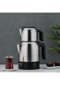 Resim Korkmaz Demkolik Satin/siyah Elektrikli Çaydanlık 1.8 Lt A359 Siyah 