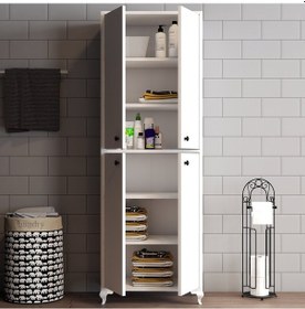 Resim Moxen Mobilya Beyaz Çok Amaçlı Dolap Bd1001Byz 