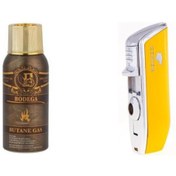 Resim COHİBA Cohiba Sarı Üç Torch Çakmak Ve Bodega Premium Gazli Bütan Gaz 100ml Seti 