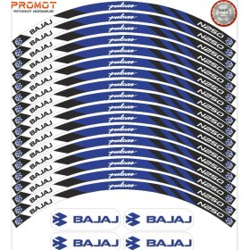 Resim Rebon Moto Design Motosiklet Jant Şeridi Bajaj Pulsar N250 Uyumlu 8 