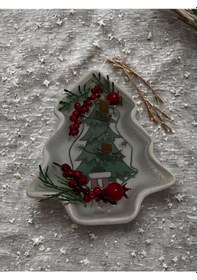 Resim Rüwüzel Yılbaşı Özel Tasarım Kahve Fincanı &yılbaşı Ağacı Jel Mum Seti Beyaz - Yeşil 