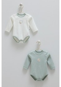 Resim Caramell Hello Forest İkili Uzun Kol Çıtçıtlı Body Yeşil 