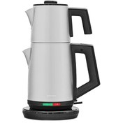 Resim Goldmaster Akasya GM7344 Silver Çelik Çay Makinesi Ve Su Isıtıcısı Goldmaster