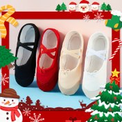 Resim Kedi pati tasarımı olan, iç çamaşırı ve deri burunlu, iç mekanda kullanılabilir, kızlar için profesyonel dans için tasarlanmış yumuşak tabanlı dans ayakkabıları. 