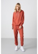 Resim Tommy Life Tarçın Kapüşonlu Kanguru Cep Oversize Lastik Paça Kadın Eşofman Takımı - 95288 Tarçın 