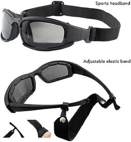 Resim Acouto Gece Motosiklet Gözlükleri Dış Mekan Gözlükleri Bir Bisiklette Sürüş İçin Spor, UV -Dirençli, Ayarlanabilir Uyum, Tam Çerçeve 