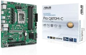 Resim ASUS PRO Q870M-C-CSM Intel Q870 LGA1851 DDR5 6400 2xDP HDMI Çift M2 USB3.2 TPM mATX Intel Vpro desteği. Asus Control Center Express 