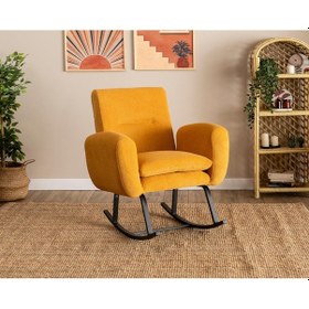 Resim Pafu Kono Tv / Dinlenme / Baba / Emzirme Koltuğu Sallanan Sandalye - Bohem Hardal 