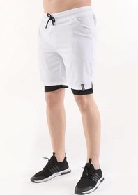 Resim Ghassy Co. Erkek Running Hızlı Kuruma Micropolyester Arka Fermuar Cepli Ve Havlu Halkalı Antrenman Futbol Fitness Kısa Taytlı Şort 