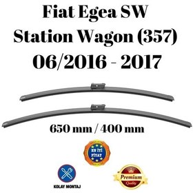 Resim Fiat Egea Sw Station Wagon 357 2016 2017 Uyumlu Ön Cam Silecek Süpürgesi Takımı 650/400mm Silbak Sb2616c 