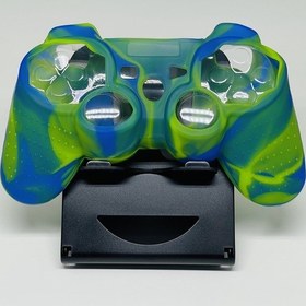Resim Yues PS3 Joystick Silikon Dualshock Koruyucu Desenli Kılıf Mavi Yeşil 