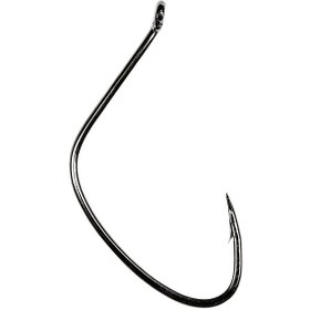 Resim Natufish Ofset Balıkçılık Kancaları #4 #3 #2 #1 #1/0 #2/0 #3/0 - Siyah Eğik Saplı Wacky Rig Drop Shot Crank Worm Kanca, Yüksek Penetrasyonlu Çengelli Tasarım, Dayanıklı Metal Yapı, Güvenli Yakalama Oranı, Şık Metalik Kaplama 