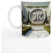 Resim Başak Burcu Baskılı Kahve Kupası - Elementsel Doğa Krallığı Temalı Vs3 