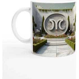 Resim Başak Burcu Baskılı Kahve Kupası - Elementsel Doğa Krallığı Temalı Vs3 