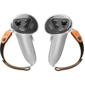 Resim Hıbloks 1 Çift Oculus Quest 3 Esnek Silikon Kutu Örtüsü Vr Kolu Kontrol Kutusu İle Kayış 