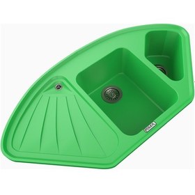 Resim Polex Cristalüx Granit Evye P-CR1 Yeşil Tezgah Altı Ve Tezgah Üstü Mutfak Evyesi 104.5x57 CM 