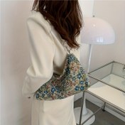 Resim Kadınlar için Retro Çiçek Desenli Hobo Çanta - Büyük Kapasiteli Fermuarlı Günlük Kullanım ve Özel Günler İçin Çok Yönlü, Şık Koltuk Altı Çantası, Karışık Renklerde, Polyester Astarlı 