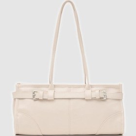 Resim Shule Bags Enyola Vintage Baget Çanta Krem Krem 